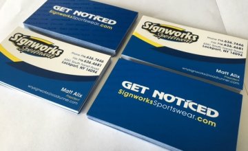 Custom Business Cards by Signworks Sportswear in Lockport NY