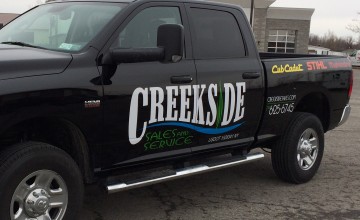 Custom Vehicle Lettering and Graphics by Signworks Sportswear in Lockport NY